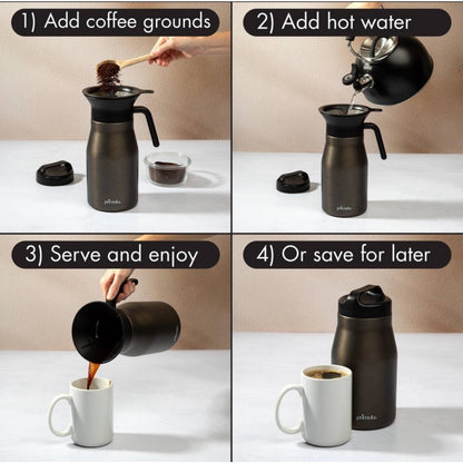 Primula Stainless Steel
Insulated Pour Over Coffee
Maker with Filter - 48 oz