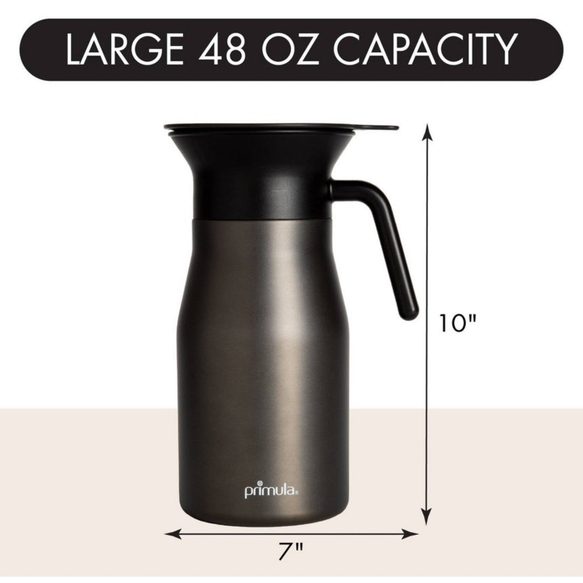 Primula Stainless Steel
Insulated Pour Over Coffee
Maker with Filter - 48 oz