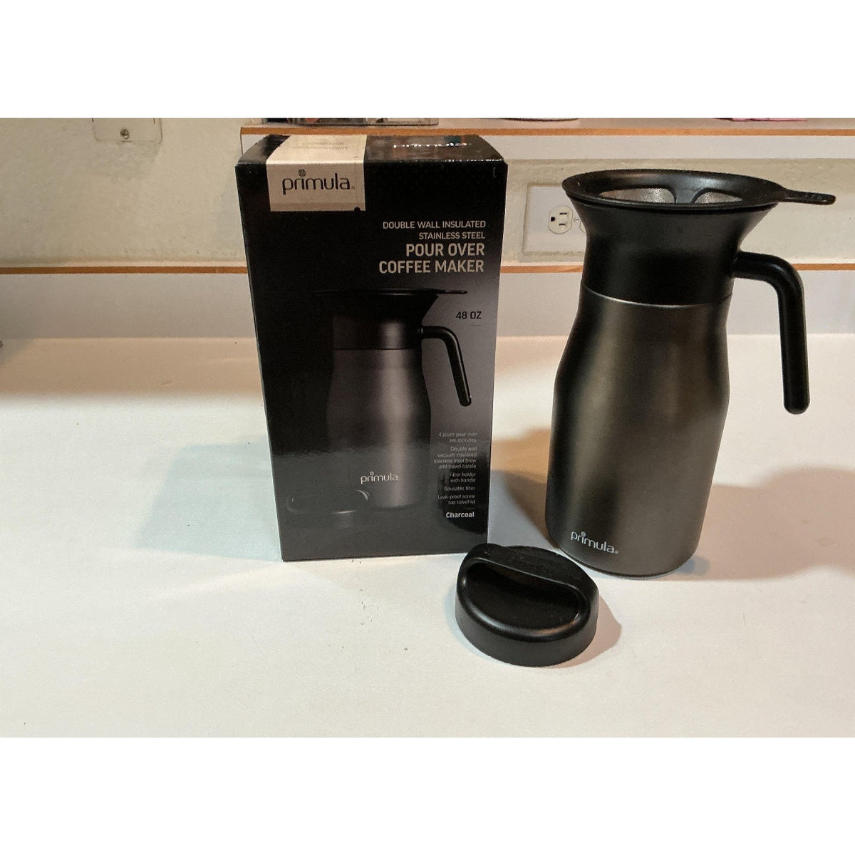 Primula Stainless Steel
Insulated Pour Over Coffee
Maker with Filter - 48 oz